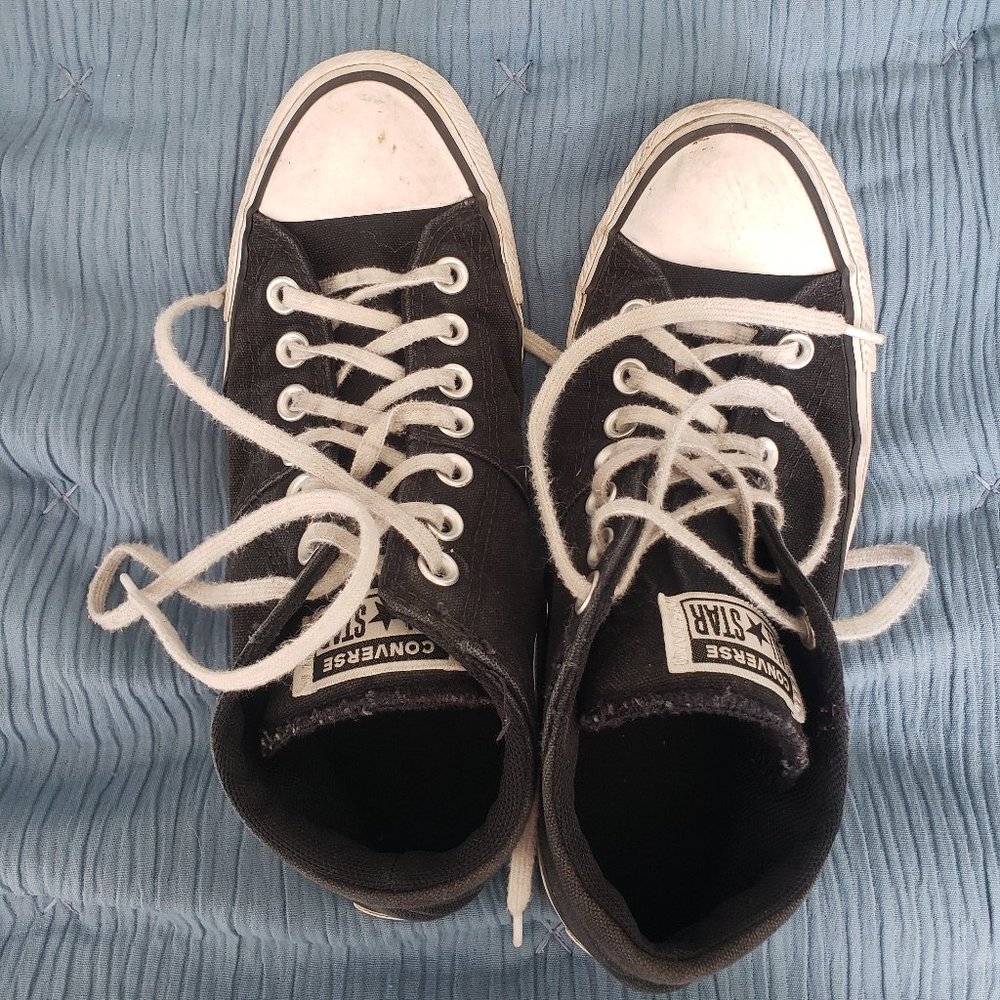 Converse All Star Mid Top Black Women Size 8 Shoes
